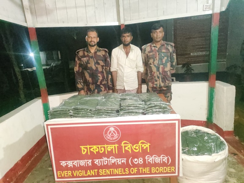 কক্সবাজারে বিজিবির অভিযানে চোরাচালানী আটক