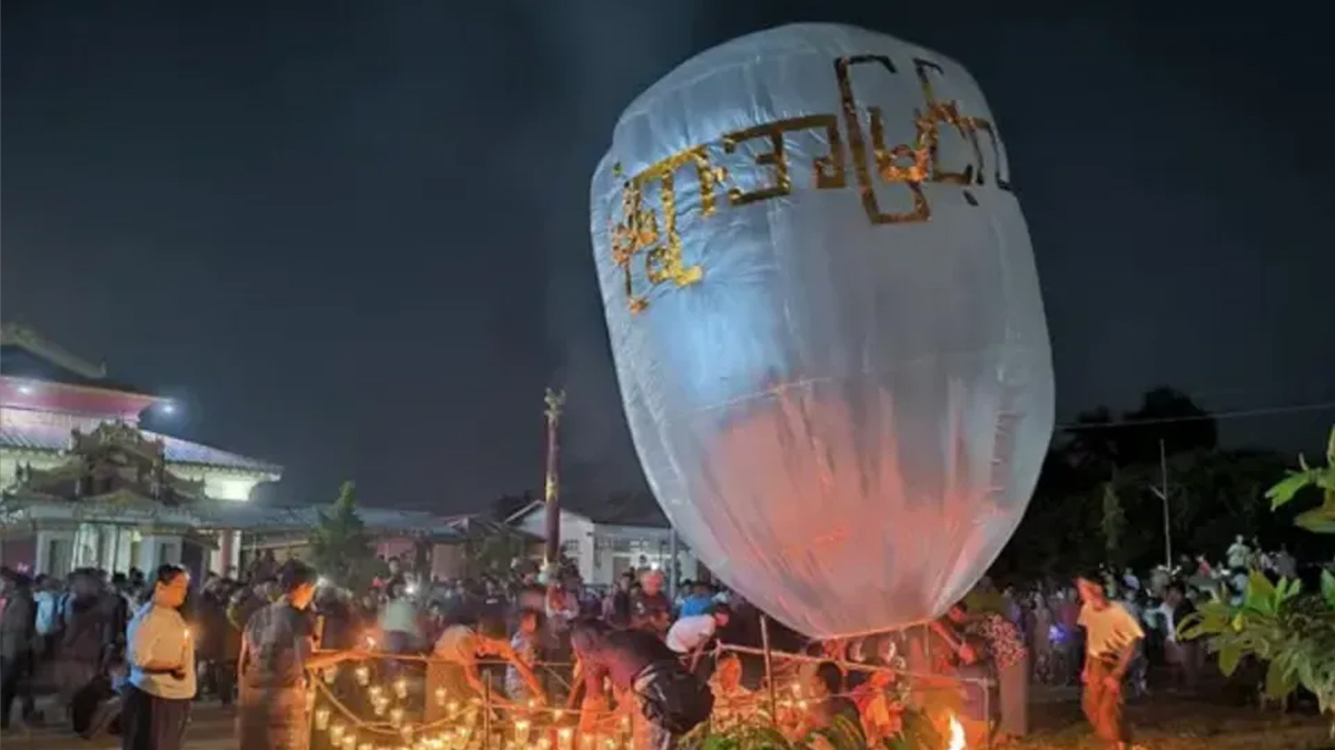 মিয়ানমারে বৌদ্ধদের উৎসবে প্যারাগ্লাইডার থেকে ফেলা বোমায় নিহত ২৪