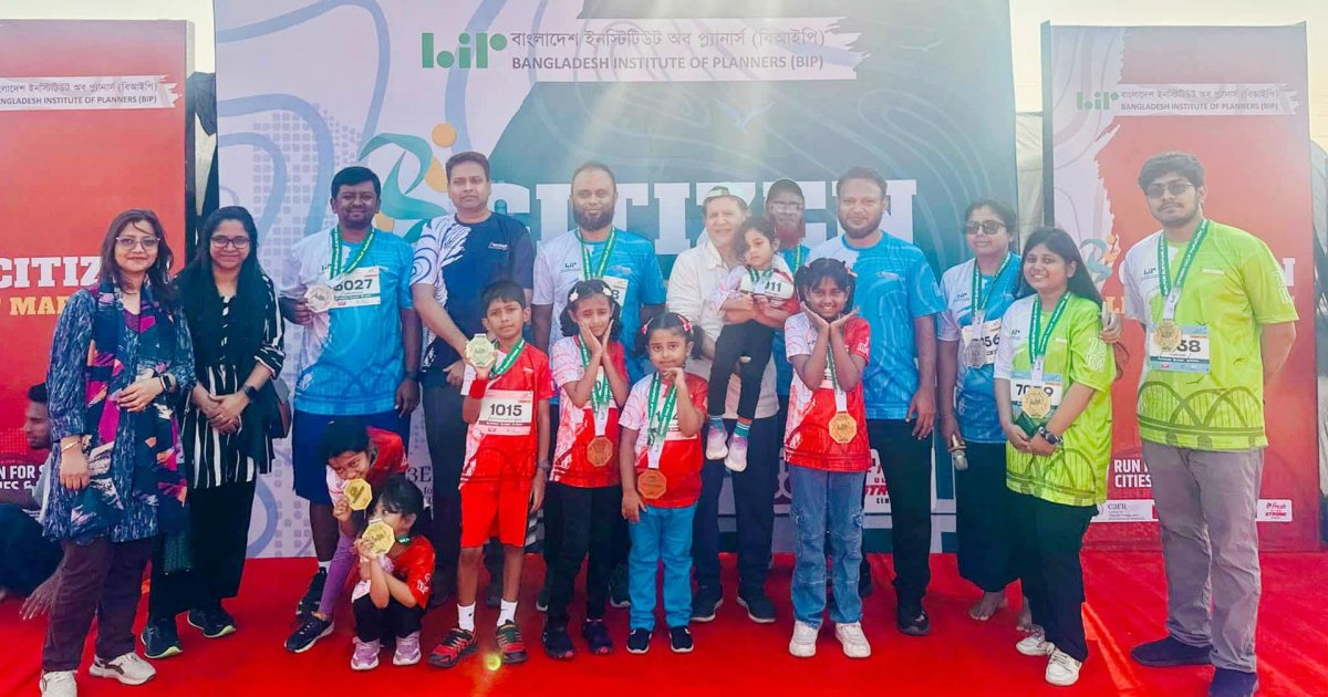 হাতিরঝিলে বিআইপি’র হাফ ম্যারাথন উৎসব অনুষ্ঠিত