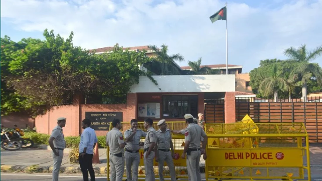 দিল্লিতে বাংলাদেশ হাইকমিশনের সামনে ফের বিক্ষোভ উগ্রপন্থীদের