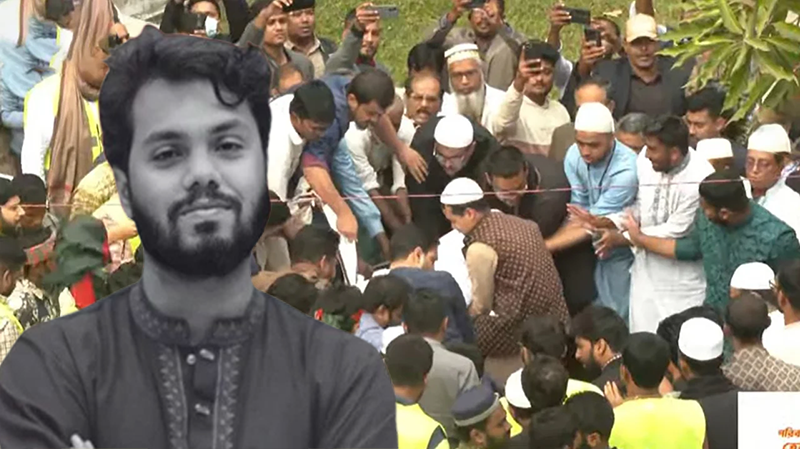 বিদ্রোহী কবির পাশে চিরনিদ্রায় শায়িত শহীদ ওসমান হাদি