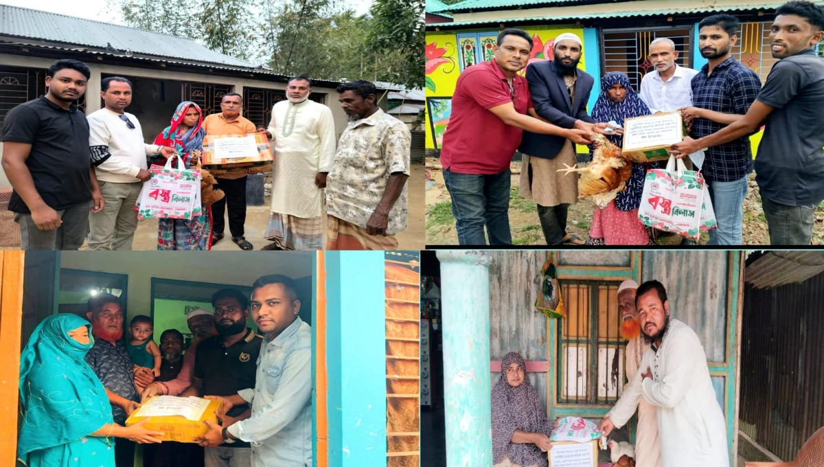 দুর্গাপুরে ৪ শহীদ পরিবারকে ঈদ উপহার দিলেন: ব্যারিস্টার কায়সার কামাল